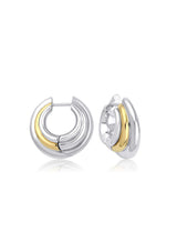 Cave Earrings 18K Gold & Silver