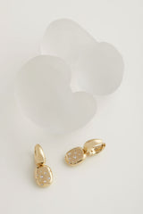 Lock Earrings 18K Gold & Diamonds