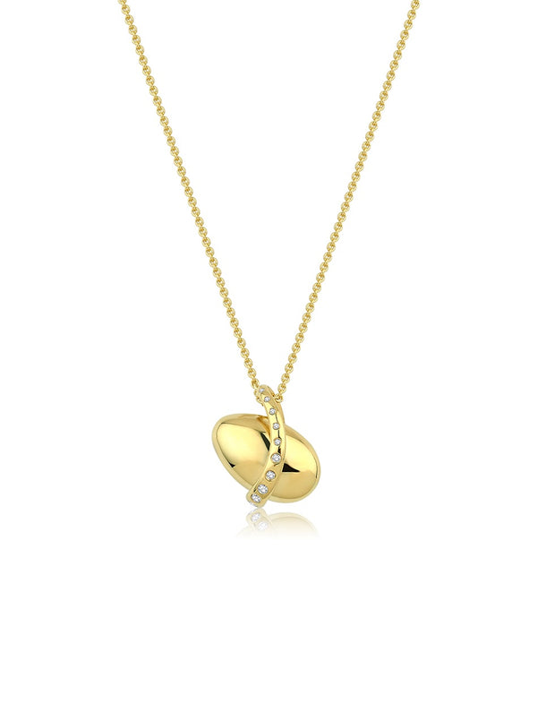 Pebble Necklace 18K Gold & Diamonds